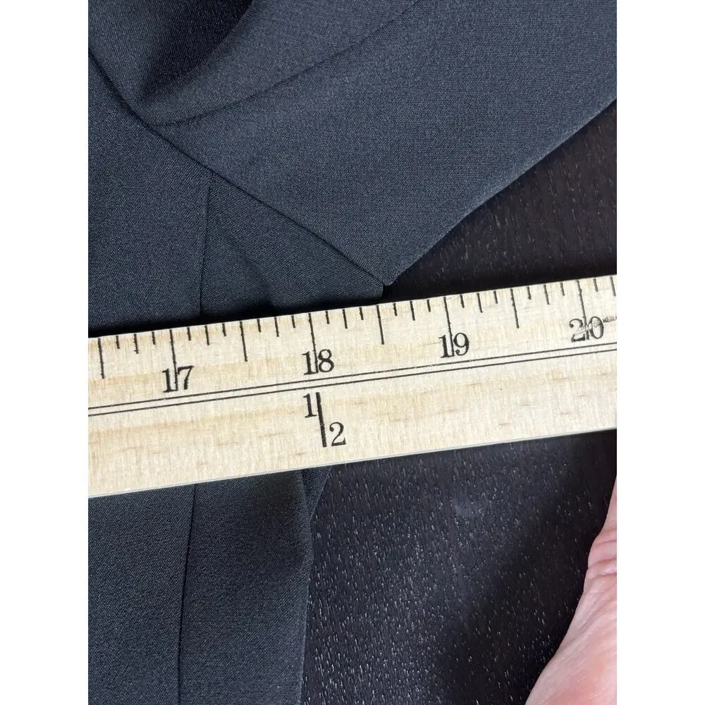Boston Proper Double Breasted Blazer Black 6 Shaped Waisted Lined